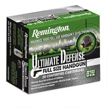 Remington Ultimate Defense .40 S&W 165 Gr Brass Jacket Hollow Point Ammunition, 20 Per Box