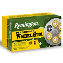 Remington Performance Wheelgun .45 Colt Ammunition, 250 Grain Lead Round Nose, 50 Rounds