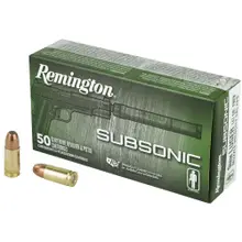Remington Subsonic 9mm Luger 147gr Flat Nose Enclosed Base Ammo, 50/Box
