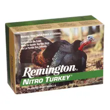 Remington Nitro Turkey 12 Gauge 2-3/4" #4 Lead Shot Ammunition, 1-1/2 Ounce, 1260 FPS, 10 Rounds Per Box