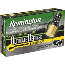 Remington Ultimate Defense 12 Gauge 2.75" 00 Buckshot Ammo, 9 Pellets, 5/Box