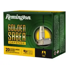 Remington Golden Saber Defense 10mm Auto 180gr Brass Jacket Hollow Point (BJHP) Ammo - 20 Rounds