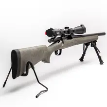 Remington 700 SPS Tactical 223, 16.5" Threaded Barrel, Ghillie Green Hogue Overmolded Stock, 5 Round Capacity, Matte Blued Finish