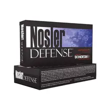 Nosler Defense .223 Rem 64 Grain Bonded Solid Base Rifle Ammunition, 20 Rounds, 2750 FPS