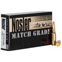 Nosler Match Grade 6.5 Grendel 123 Grain Custom Competition Hollow Point Boat-Tail Ammo, 20 Rounds - 44501