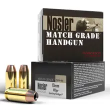 Nosler 10mm Auto 180 Grain Jacketed Hollow Point (JHP) Match Grade Ammunition - 20 Rounds Box