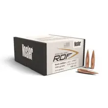 Nosler RDF 6mm .243" Diameter 105 Grain Hollow Point Boat Tail Rifle Bullet, 100 Count Box