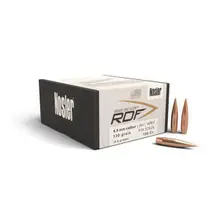 Nosler RDF 6.5mm Caliber .264 Diameter 130 Grain Hollow Point Boat Tail Bullets, 100 Count Box