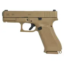 GLOCK G19X15US G19X COMPACT CROSSOVER 9MM LUGER 4.02" 15+1 BRONZE NITRON COYOTE NPVD STEEL SLIDE COYOTE ROUGH TEXTURE INTERCHANGEABLE BACKSTRAPS GRIP