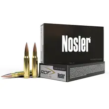 Nosler Match Grade .22 Nosler 85 Gr RDF Hollow Point Boat-Tail Ammunition, 20/Box