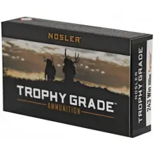 Nosler Trophy Grade .243 Winchester 100gr Partition Tip Ammo - 20 Rounds