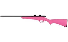 Savage Arms Rascal FV-SR 22LR Bolt Action Rifle with 16.1" Threaded Barrel, Pink Synthetic Stock - Model 13835