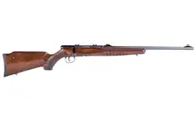 Savage Arms B17 G Bolt Action Rimfire Rifle, 17 HMR, 21" Barrel, 10 Round Capacity, Walnut Stock, Matte Blued Finish - 70810