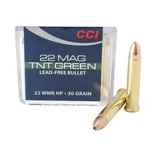 CCI .22 WMR TNT Green 30GR Lead-Free Hollow Point Ammunition, 50 Rounds - #0060