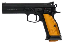 CZUSA 75 Tactical Sport Orange 9mm Luger 5.40" Pistol with Black Slide and Orange Aluminum Grip