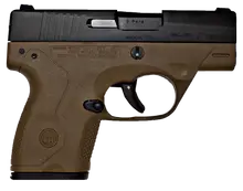 Beretta BU9 Nano Pistol 9mm 3.07in 6+1/8+1 FDE Polymer Grip/Frame with Black Slide