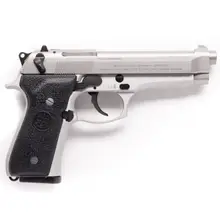 Beretta 92FS Inox 9mm 4.9" Stainless Steel Semi-Automatic Pistol with 15-Round Capacity, Made in Italy (JS92F520M)