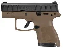 Beretta APX Carry 9mm Striker-Fired Flat Dark Earth Pistol with Polymer Grip, 3" Matte Blued Steel Slide, 6+1/8+1 Mags - JAXN92005