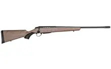"TIKKA T3X Lite RoughTech .270 WSM Bolt Action Rifle with 24.3" Fluted Barrel, Tan Synthetic Stock with Black Spider Webbing Pattern - JRTXRT340"