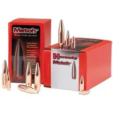 Hornady .22 Cal .224 75gr Boat-Tail Hollow Point Match Bullets, 100ct Box