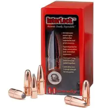Hornady Interlock 6mm .243 100gr Boat-Tail Spire Point Bullets, 100 Count - 2453