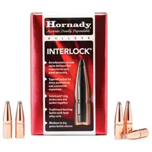 Hornady Interlock 7mm .284" 139 Grain Boat-Tail Spire Point Rifle Bullet, 100 Count - 2825