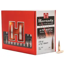 Hornady A-TIP Match .30 230 gr BT Rifle Bullet, 100/box - 3091