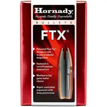 Hornady FTX .35 Cal .355" 165 Gr Flex Tip Expanding Rifle Bullets, 100/Box - 3502