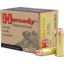 Hornady Custom .44 Magnum 240gr XTP Hollow Point Pistol Ammunition, 20 Rounds - 9085