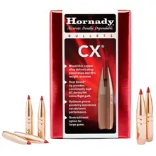 Hornady CX .30 Cal 110 Gr Copper Solid Reloading Bullets, 50 Per Box - 301914