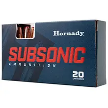 Hornady Subsonic 30-30 Win 175gr Sub-X Ammunition, Box of 20 Rounds, 80809