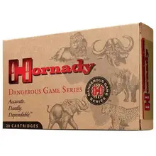 HORNADY DANGEROUS GAME .375 H&H MAGNUM AMMUNITION 20 ROUNDS 300 GRAIN DGX BONDED PROJECTILE 2530FPS