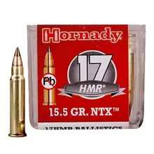 Hornady Varmint Express 17 HMR 15.5gr NTX Lead-Free Ammunition, 50 Rounds - 83171