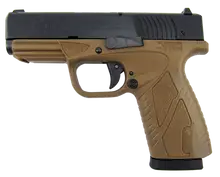 "Bersa BP Concealed Carry 9mm Luger Pistol with 3.3" Barrel, 8-Round Polymer Grip, Matte Black/FDE Finish"