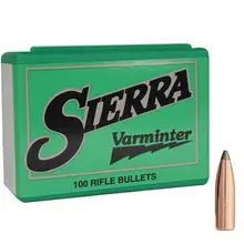 Sierra 6mm .243" Diameter 80 Grain Varminter Spitzer Boat Tail Bullets, 100 Count - 1515