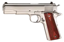 Colt 1991 Government Model 1911, .38 Super, 5" Barrel, 9+1 Rounds, High Polish Stainless Steel, Rosewood Grip, Semi-Automatic Pistol - O2071ELC2