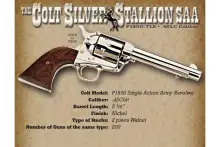 Colt Silver Stallion SAA P1850TLE .45 LC Talo Single Action Army with Wooden Grips