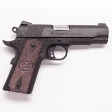 Colt 1911 Lightweight Commander 9mm Luger, 4.25" Barrel, Blued, Black G10 Grip, 9+1 Rounds