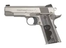 Colt Wiley Clapp Commander Stainless 45ACP, 4.25" Barrel, Wood Grips, Novak Sights, 8-Round TALO O4040WC