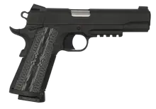 Colt 1911 Government Combat Unit Rail Gun 9mm Luger 5" Barrel with Black PVD Stainless Steel and G10 Checkered Grip