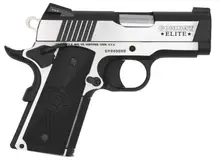 Colt 1911 Combat Elite Defender 9mm Two-Tone Stainless Steel Semi-Automatic Pistol with G10 Grip and Night Sights - Model O7082CE