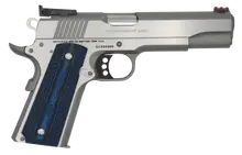 Colt 1911 Gold Cup Lite 9mm Luger 5" Stainless Steel Semi-Automatic Pistol with Blue G10 Checkered Grip and Adjustable Sights - O5072GCL
