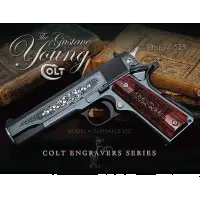Colt 1911 Series 70 Gustave Young Engraved .45ACP 5in Royal Blue Polish