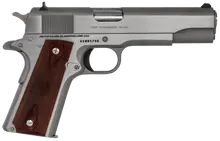 Colt 1911 Government Stainless Steel 45 ACP Pistol with 5" Barrel and Rosewood Grip