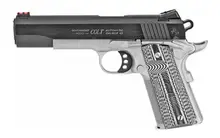 Colt Series 70 Competition Plus 45 ACP Two-Tone Pistol with 5in Barrel, G10 Grips, and 8+1 Rounds Capacity