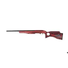RUGER 10/22 TARGET 22LR FROST WARNING RIFLE BLACK & RED THUMBSTOCK