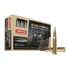 NORMA EVOSTRIKE .308 WINCHESTER AMMUNITION 139 GRAIN LEAD FREE POLYMER TIPPED PROJECTILE