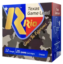 RIO AMMUNITION TEXAS GAME LOAD 12 GAUGE 2.75 1 1/4 OZ 8 SHOT TGHV368