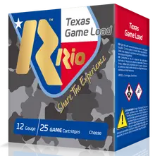 RIO AMMUNITION TEXAS GAME LOAD 12 GAUGE  1-1/4 OZ 6 SHOT TGHV366TX