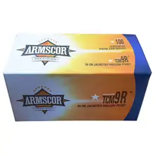 ARMSCOR .22 TCM 9R 39GR Jacketed Hollow Point Ammo, 100-Pack - 50328